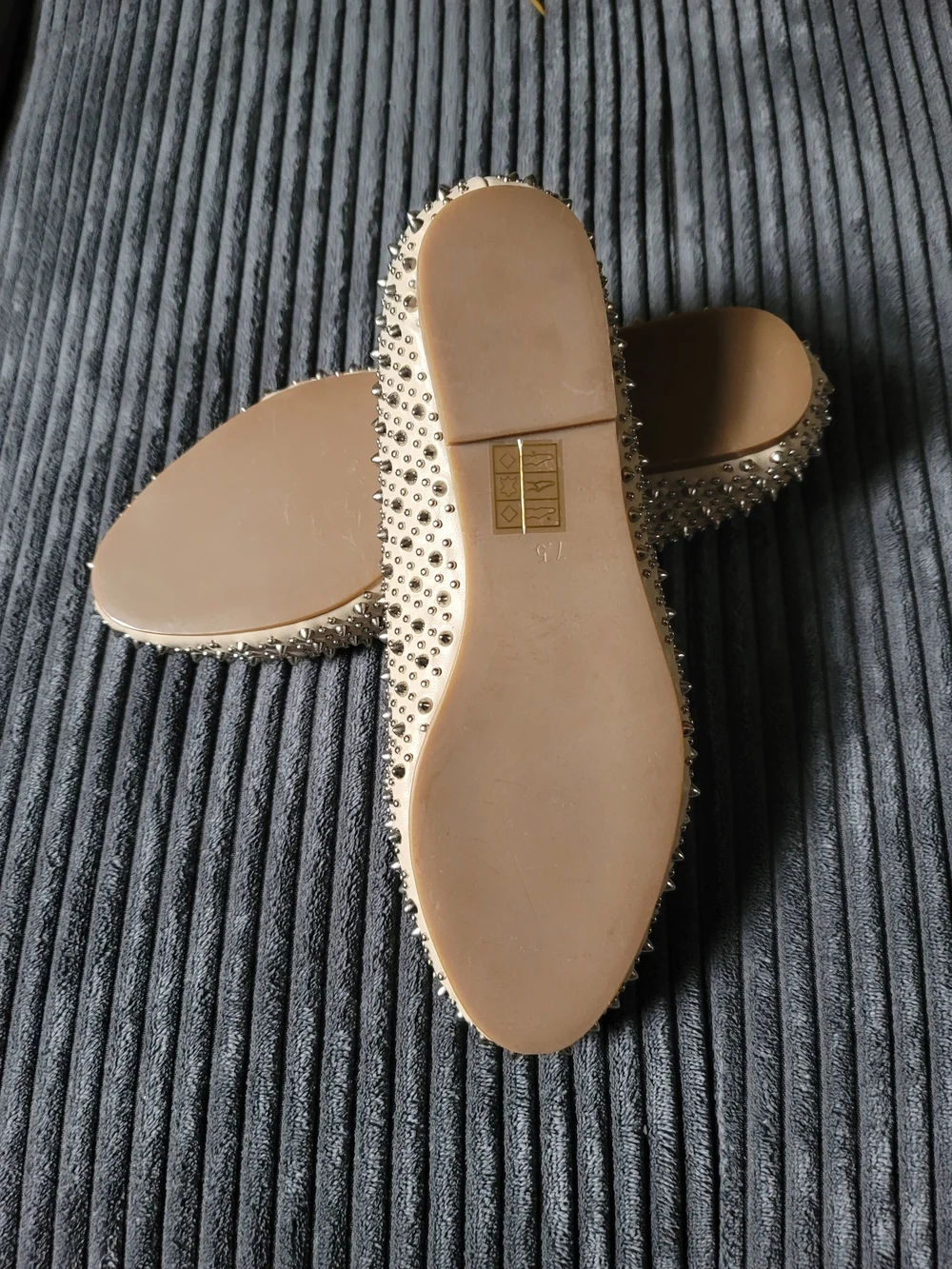Jeffrey Campbell Cream Studded Loafers